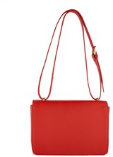 Lulu Guinness Red Smooth Leather Small Edie