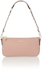 DKNY Saffiano light pink cross body with chain handle, Light Pink
