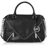- MICHAEL Michael Kors black shoulder bag- Textured-leather- T...