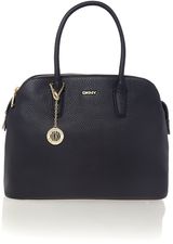 DKNY Tribeca black triple zip satchel handbag, Black