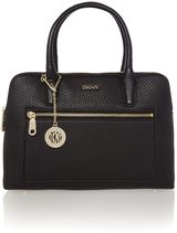 DKNY Tribeca black double zip satchel handbag, Black