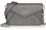 Tory Burch Brittany metallic lizard-effect leather shoulder bag
