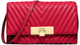 MICHAEL Michael Kors Susannah Leather Clutch Bag Red