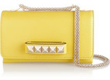 - Bright-yellow leather (Lamb)- Magnetic snap-fastening front...