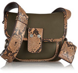 Michael Kors Taylor small python-trimmed leather shoulder bag