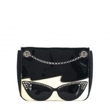 Large Eyelet Annabelle Bag with studded glasses. Silver chain...