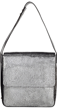 Kin by John Lewis Mattie Square Leather Shoulder Bag, Silver