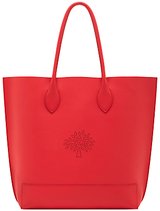 Mulberry Blossom Leather Tote Bag Hibiscus