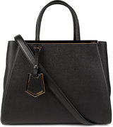 Beautifully structured in black saffiano leather, Fendi’s 2J...