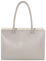Modalu Erin Leather Structured Tote Bag Grey