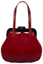 Lulu Guinness Pollyanna Large Patent Shoulder Bag Red
