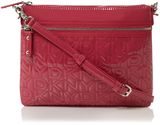 DKNY Quilted logo crossbody bag, Pink