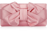 Valentino Bow silk-satin clutch