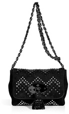 MULBERRY Black Suede Zigzag Lily Bag