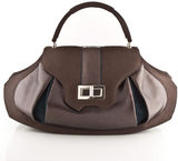 Anya Sushko Grande Sunburst Handbag Metallic Brown Leather