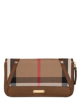 Burberry Ziggy Checked Cotton And Leather Wallet
