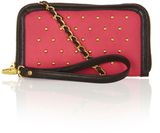 Yumi Studded clutch bag., Pink
