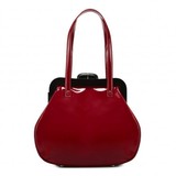 Lulu Guinness Red Patent Leather Mid Pollyanna