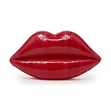 Lulu Guinness Lipstick Red Snakeskin Lips Clutch